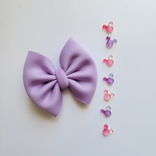 Lavender Puffy Classic Bow