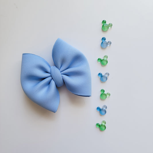 Light Blue Puffy Classic Bow
