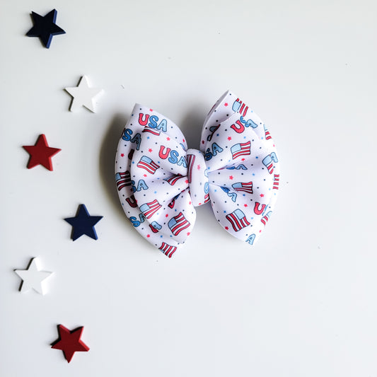 USA Puffy Double Bow