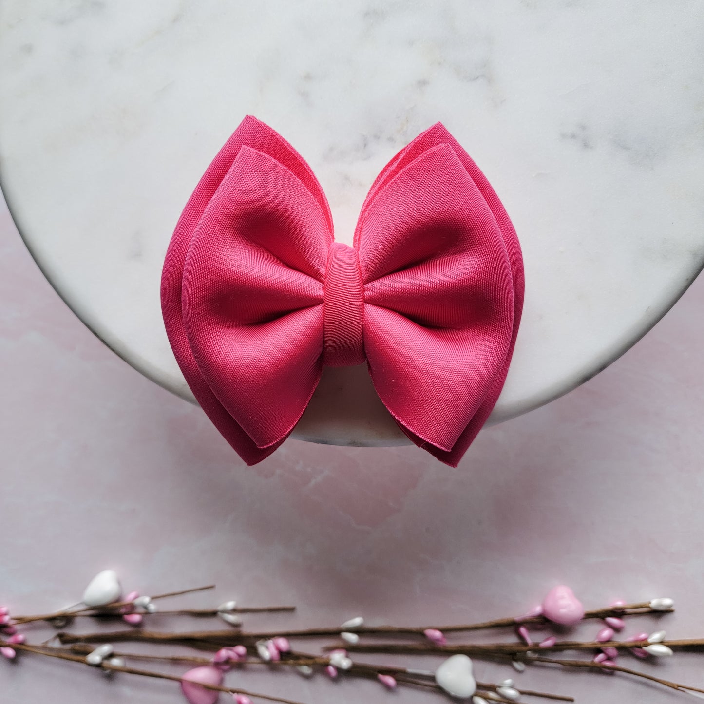 Perfectly Pink Puffy Double Bow