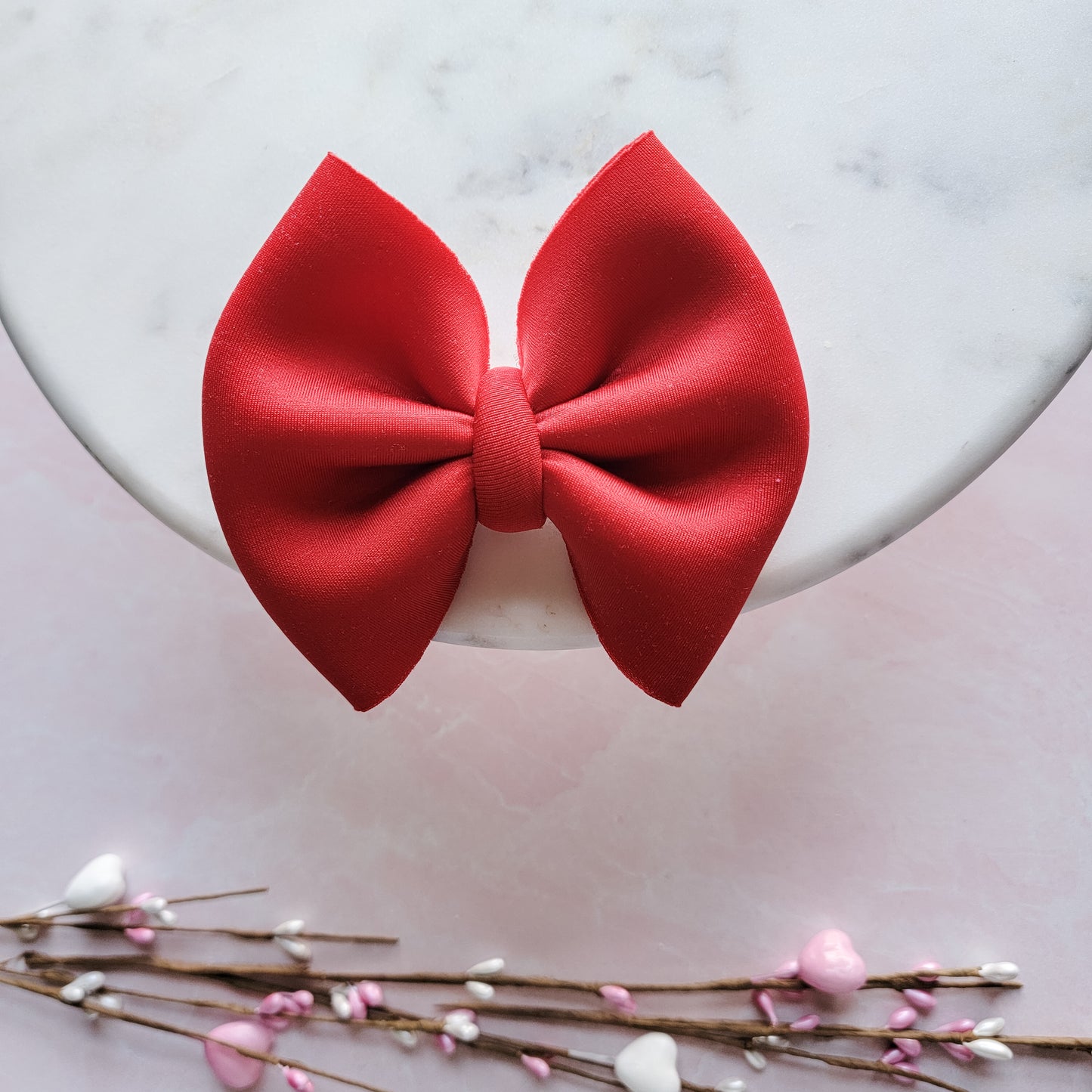Ruby Red Puffy Classic Bow