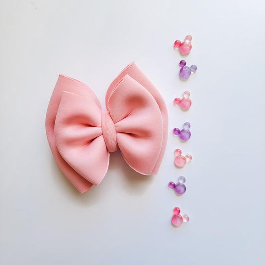 Blush Puffy Double Bow