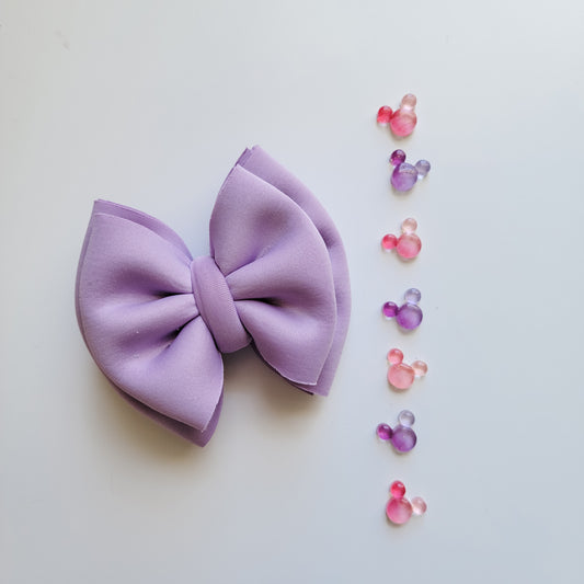 Lavender Puffy Double Bow