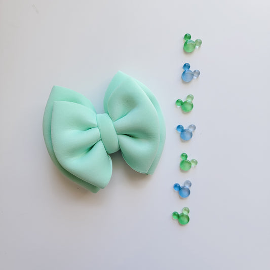 Mint Puffy Double Bow