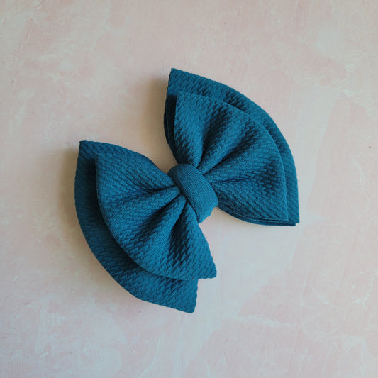 Teal Double Bow