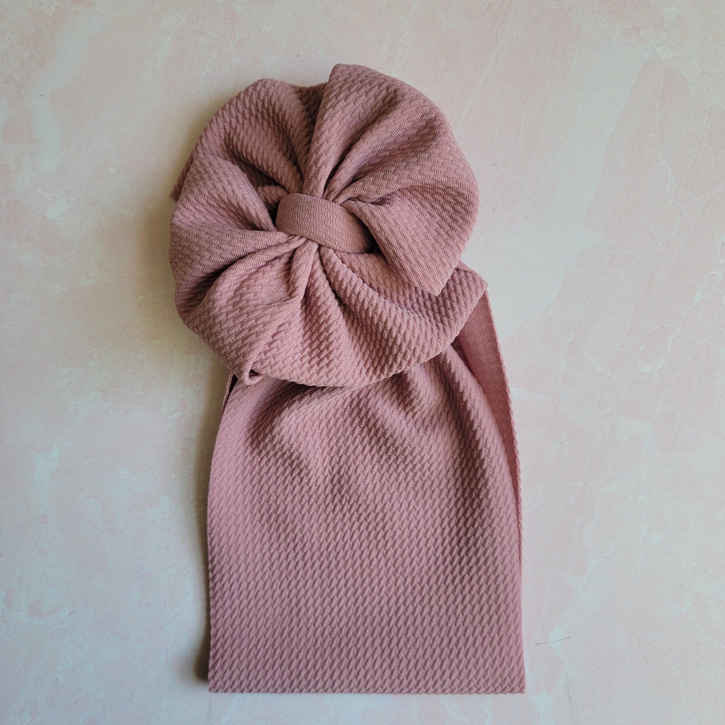 Mauve Messy Bow