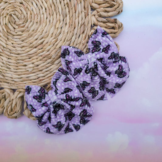 Purple Butterflies Double Sailor Piggies