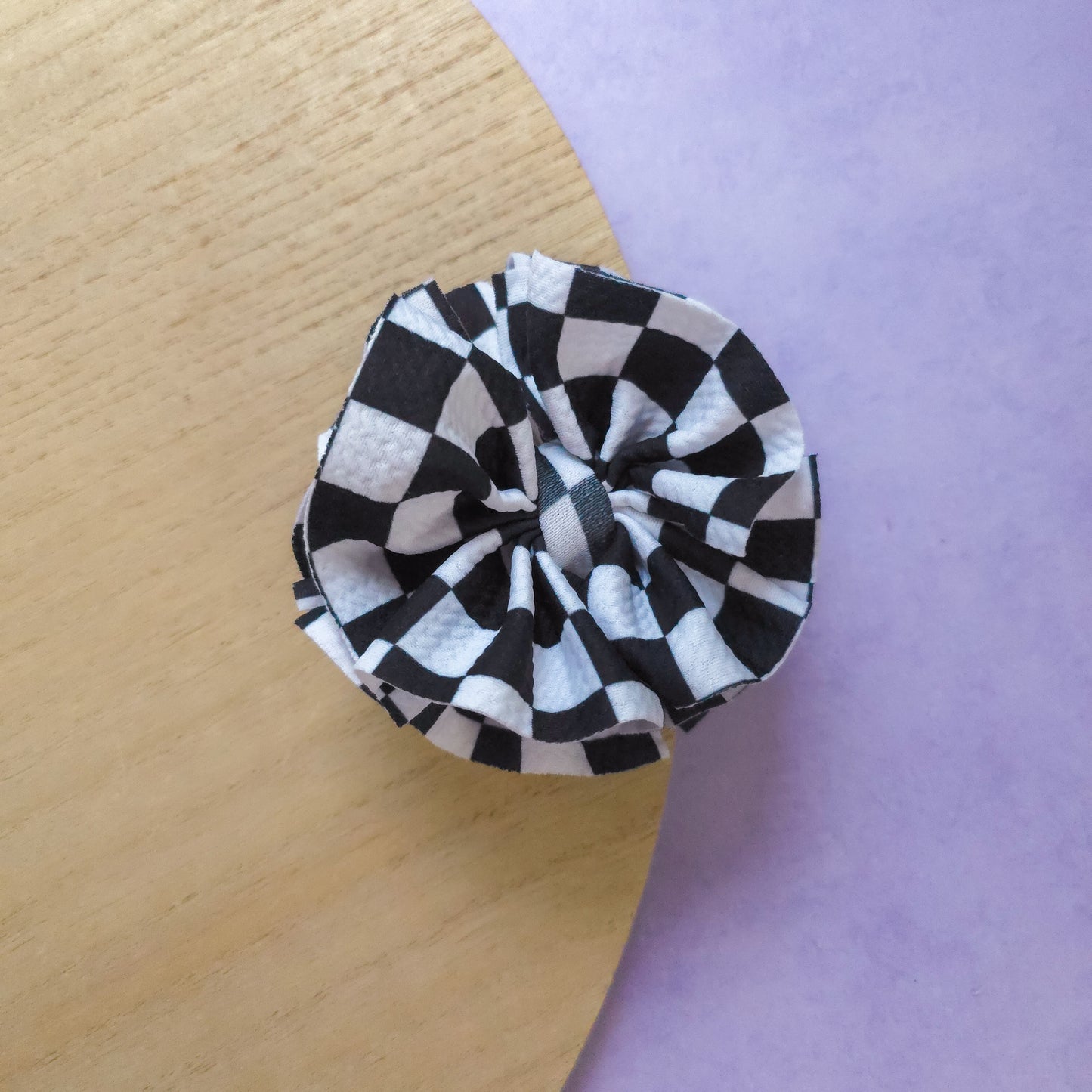 Checkered Ruffle Bow