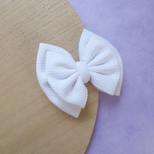 White Double Bow