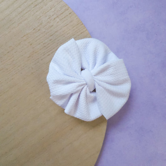 White Messy Bow