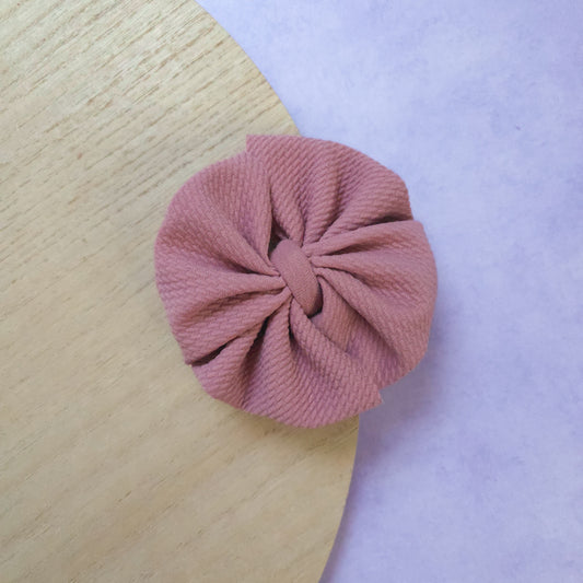 Dusty Rose Messy Bow