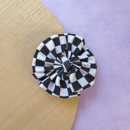 Checkered Messy Bow