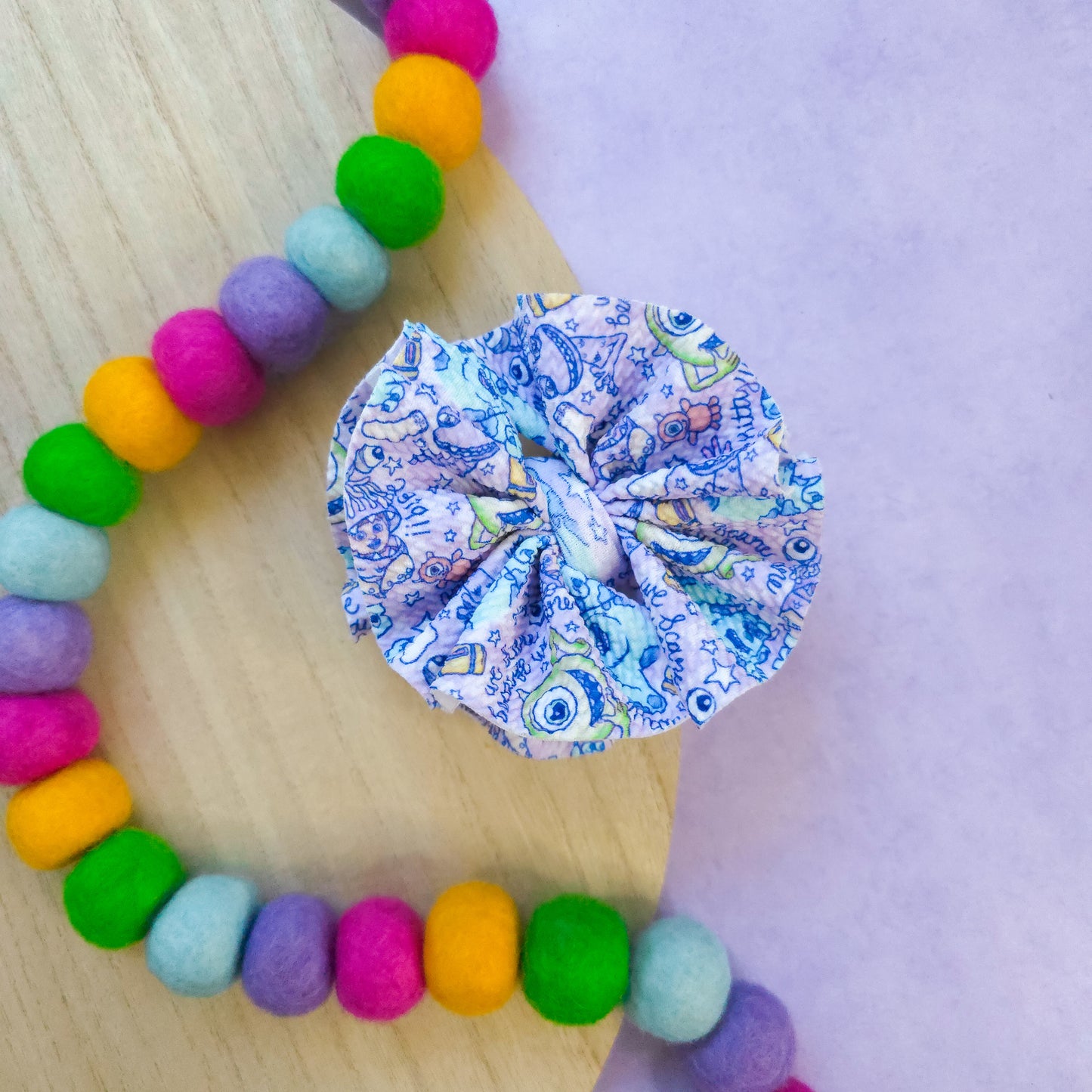 Monsters Ruffle Bow