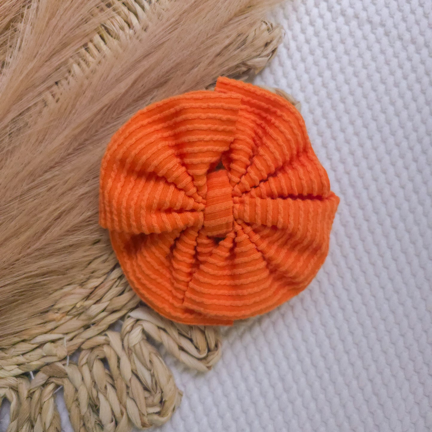 Tangerine Messy Bow
