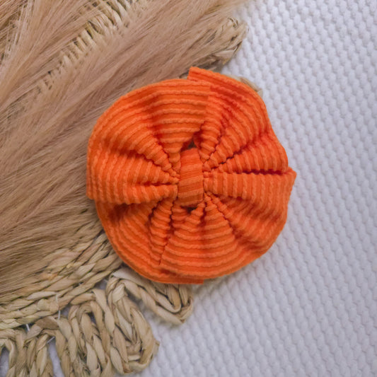 Tangerine Messy Bow