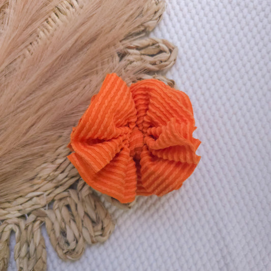 Tangerine Ruffle Bow