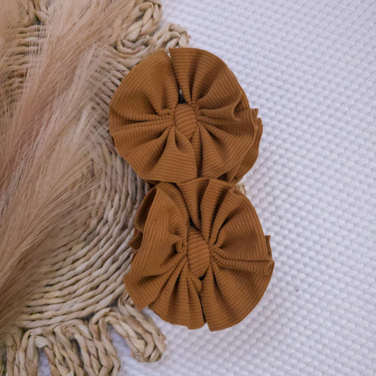 Mustard Corduroy Ruffle Piggies