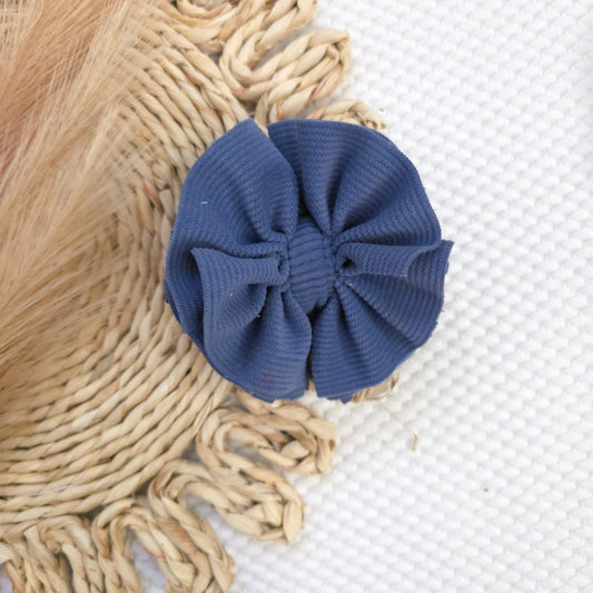 Denim Corduroy Ruffle Bow