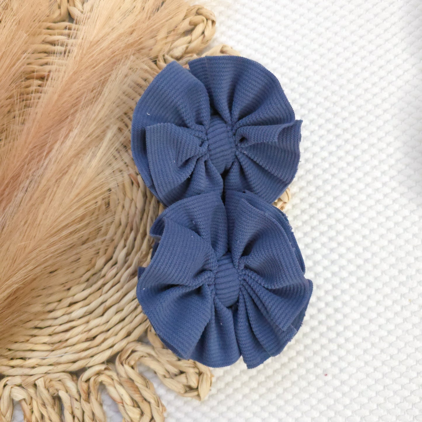 Denim Corduroy Ruffle Piggies
