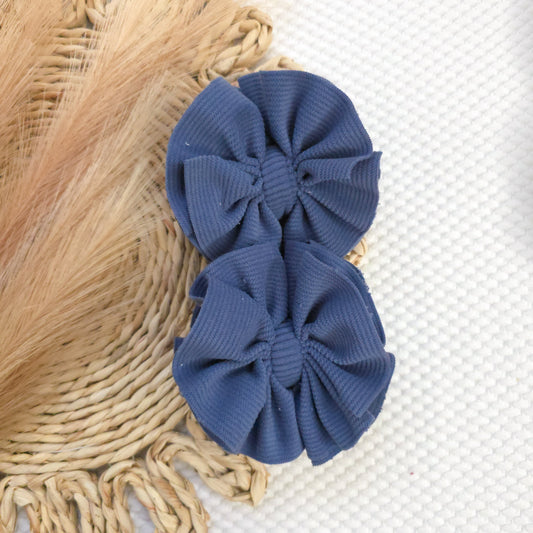 Denim Corduroy Ruffle Piggies