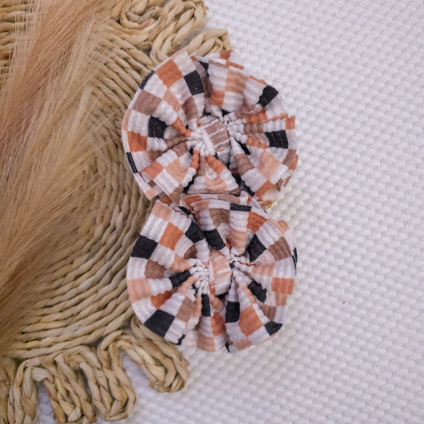 Fall Checkered Ruffle Piggies