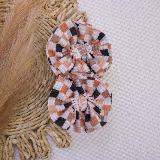 Fall Checkered Ruffle Piggies