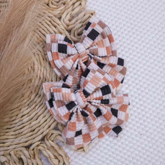 Fall Checkered Double Sailor Piggies