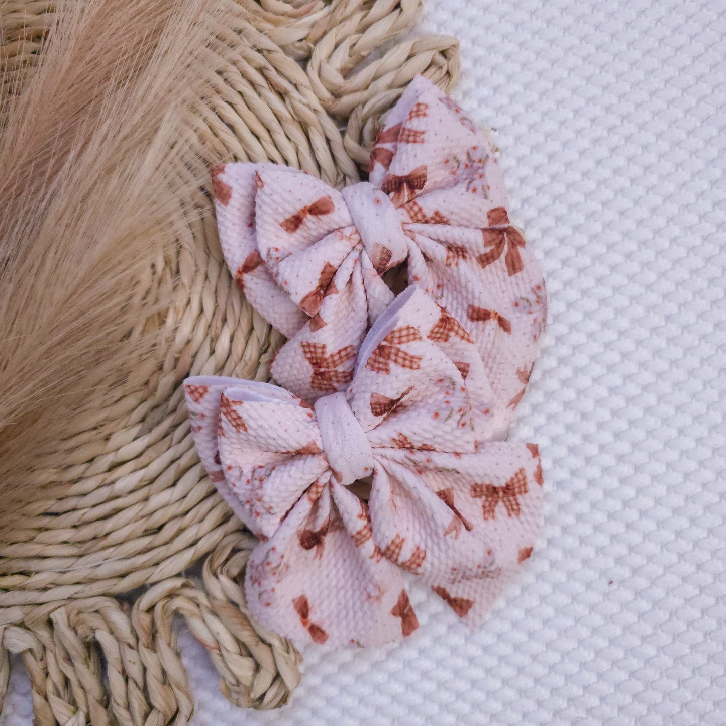 Neutral Bows Double Sailor Piggies