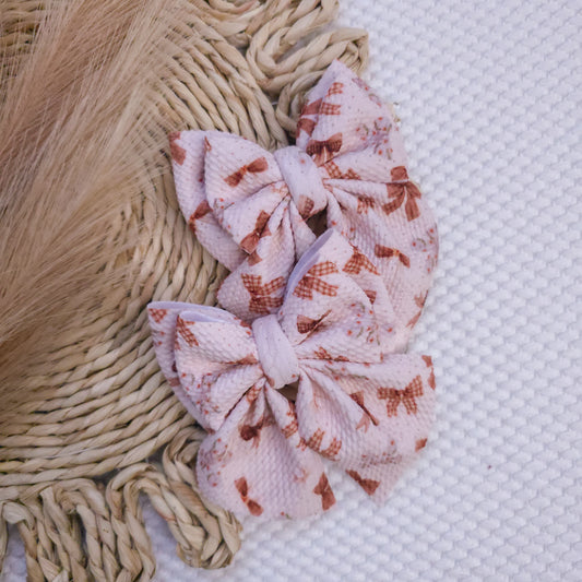 Neutral Bows Double Sailor Piggies