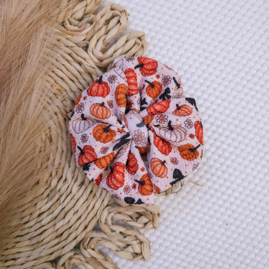 Pumpkins Messy Bow