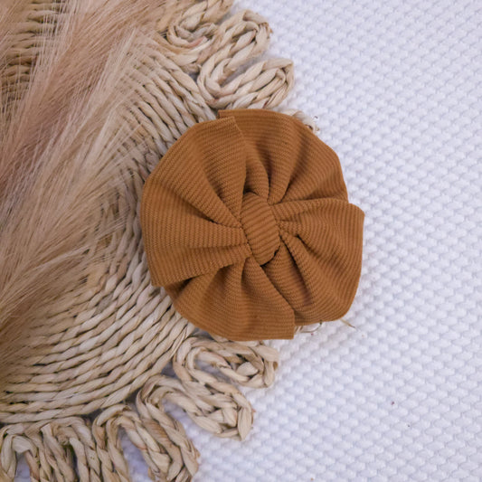 Mustard Corduroy Messy Bow