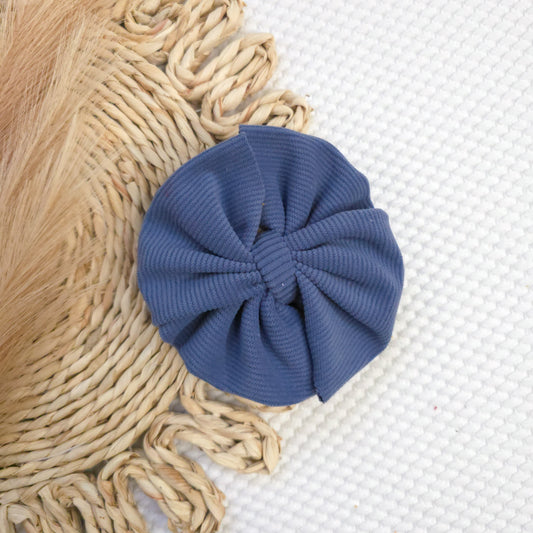 Denim Corduroy Messy Bow