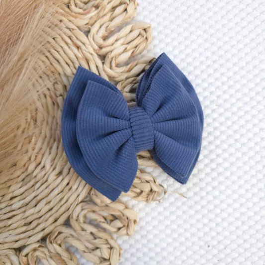 Denim Corduroy Double Bow
