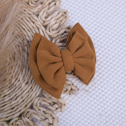 Mustard Corduroy Double Bow