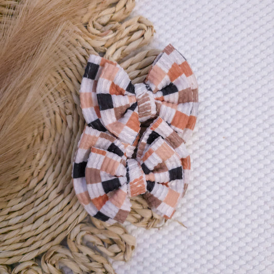 Fall Checkered Double Piggies