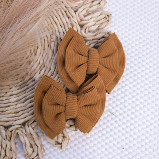 Mustard Corduroy Double Piggies