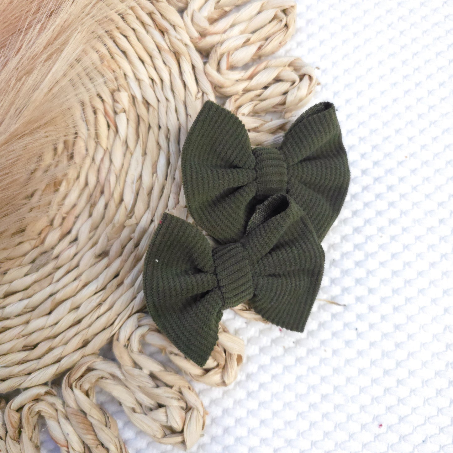 Olive Corduroy Piggies
