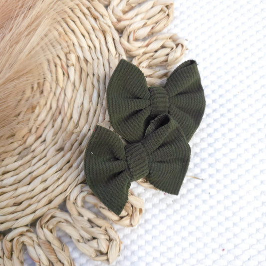 Olive Corduroy Piggies