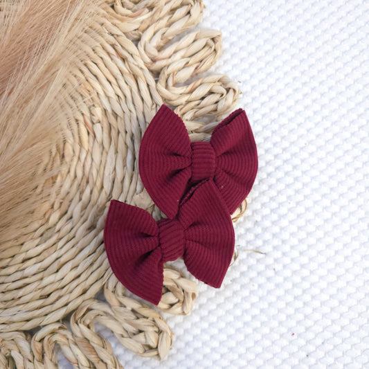 Burgundy Corduroy Piggies