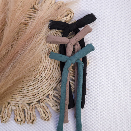 Fall Neutrals Ribbon Bow Set