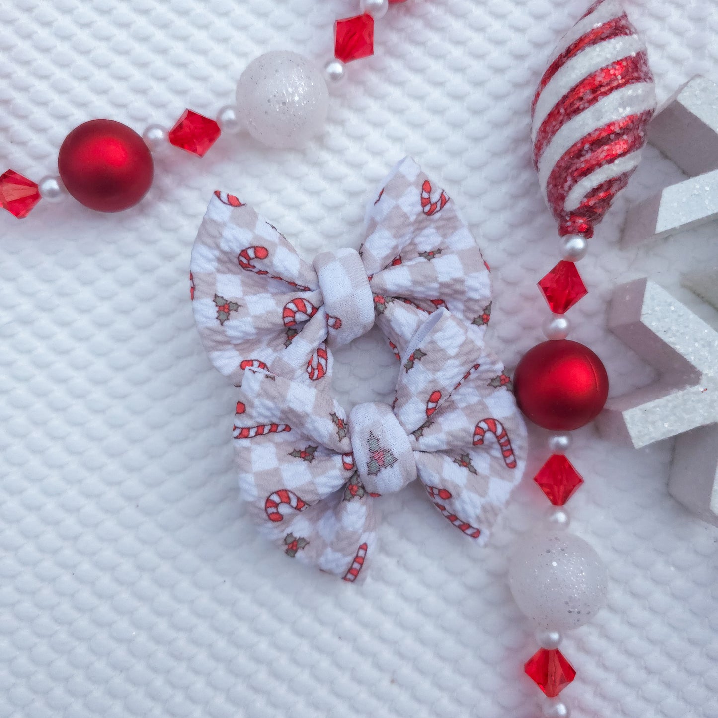 Checkered Candy Cane Piggies