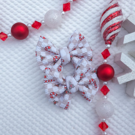 Checkered Candy Cane Piggies