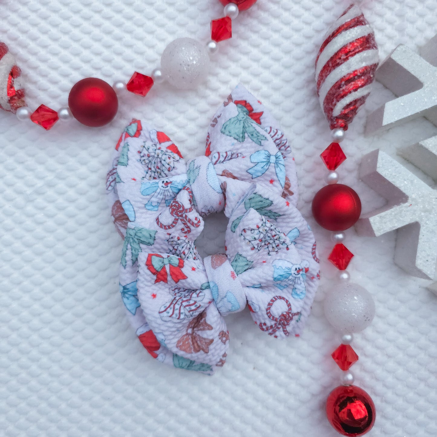 Christmas Character Bows Double Piggies