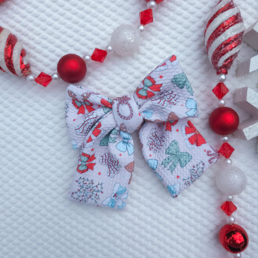 Christmas Character Bows Oversize Pinwheel Bow