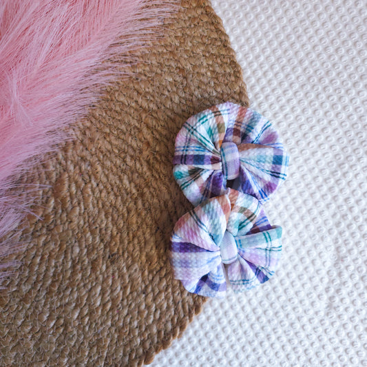 Purple Plaid Messy Piggies