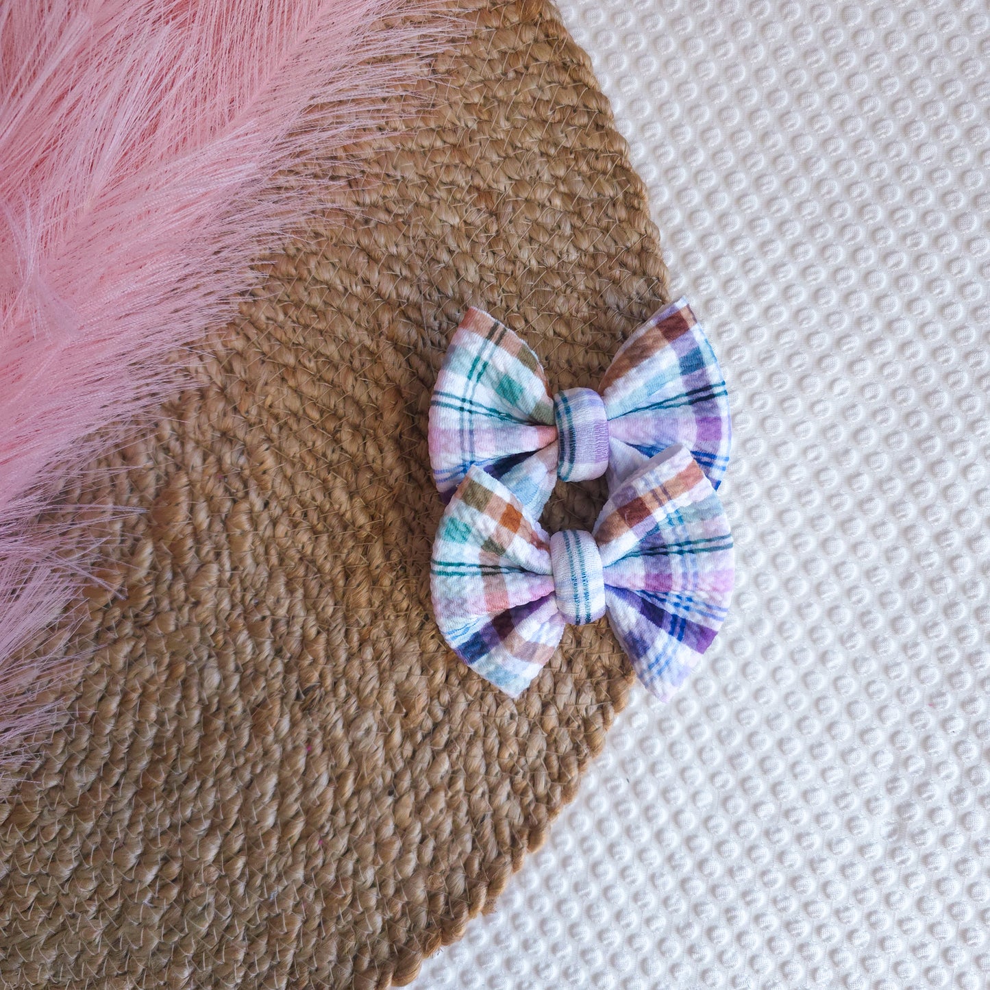 Purple Plaid Piggies