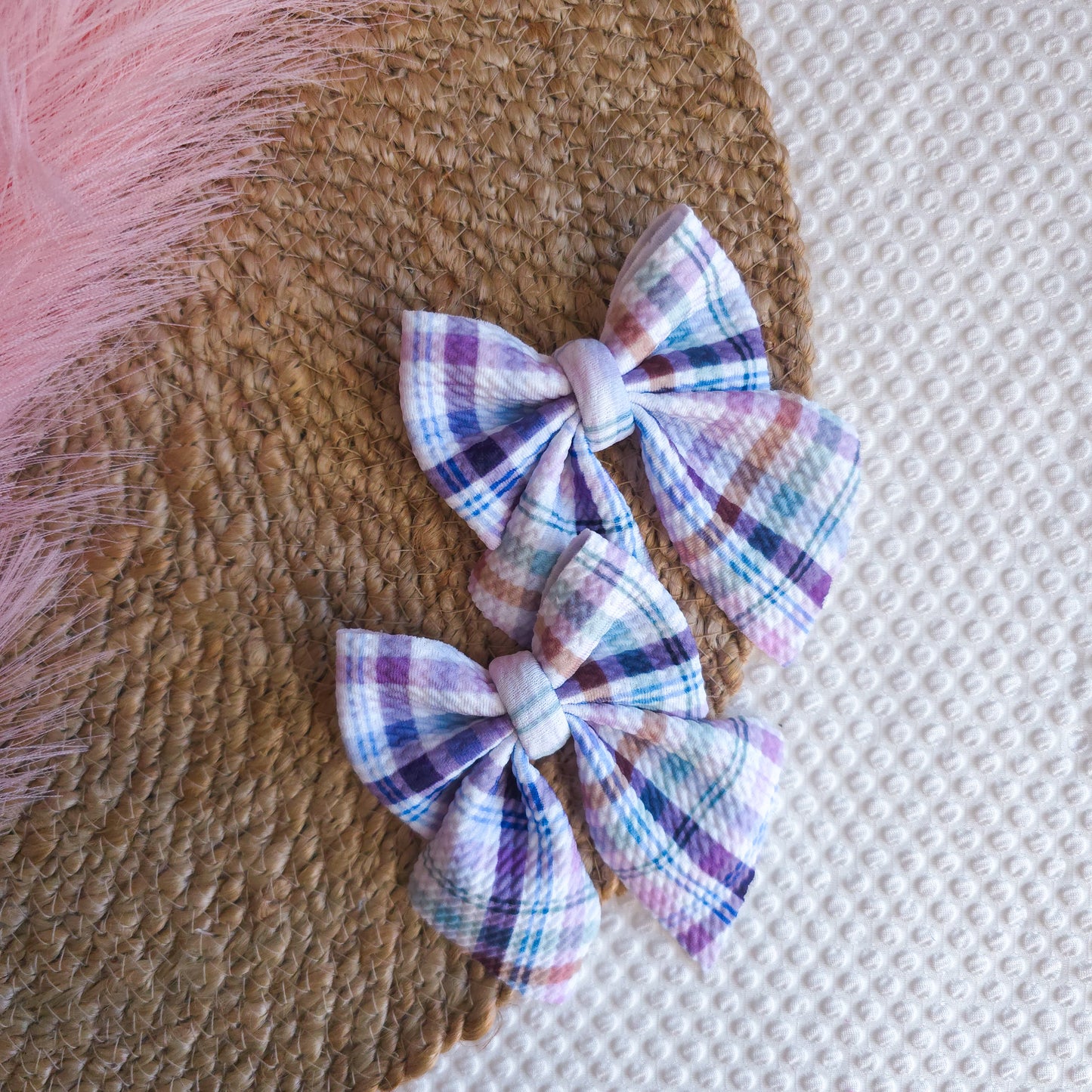 Purple Plaid Sailor Piggies