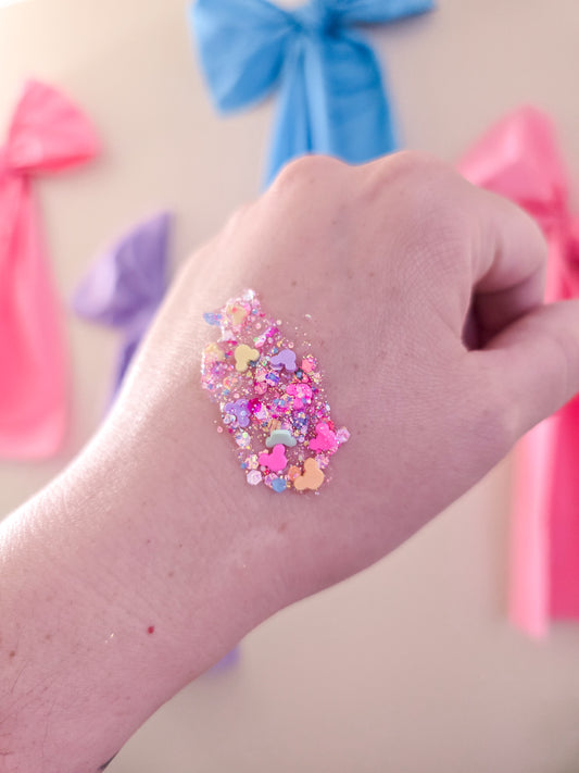 Mouse Heads Hair Glitter