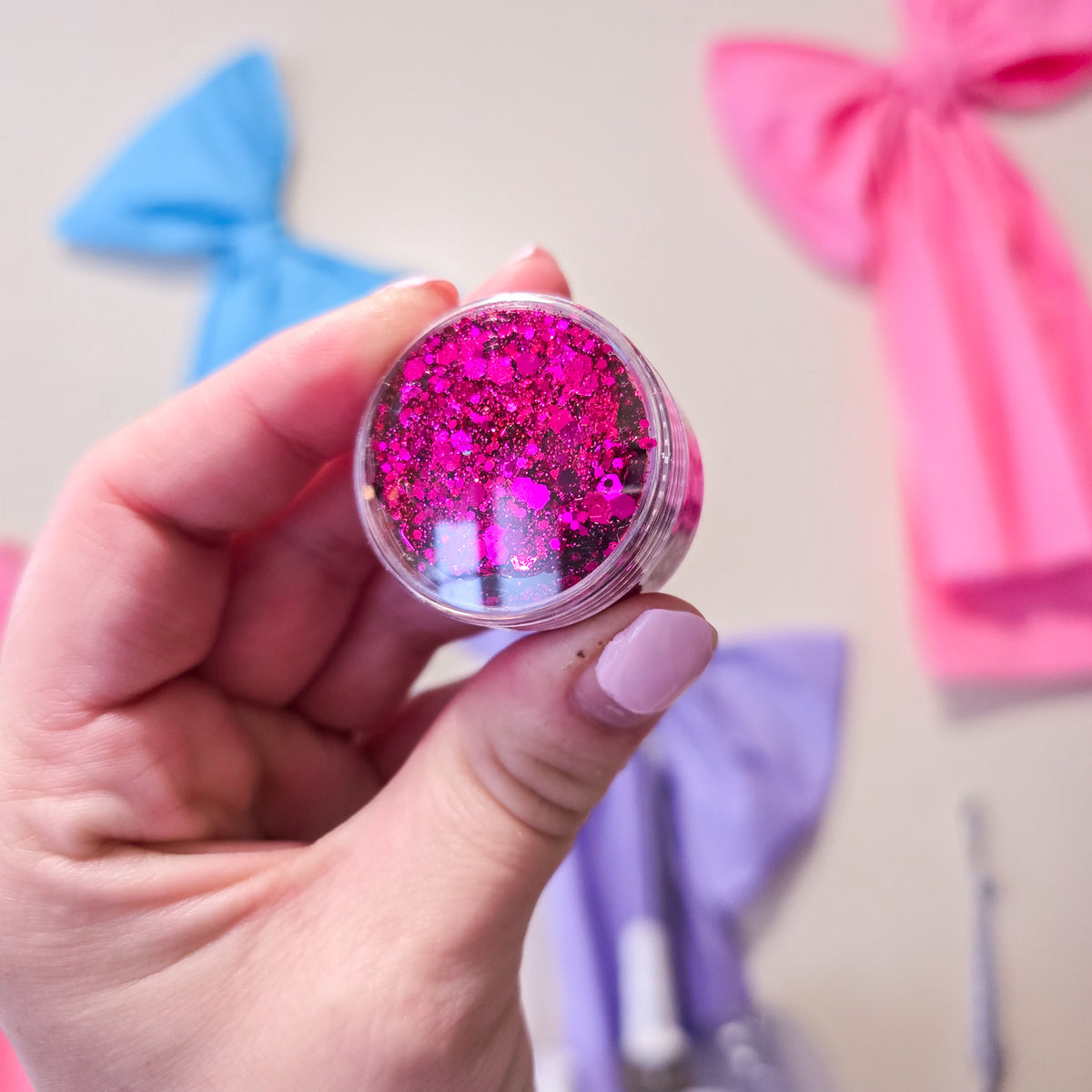 Fuchsia Hair Glitter