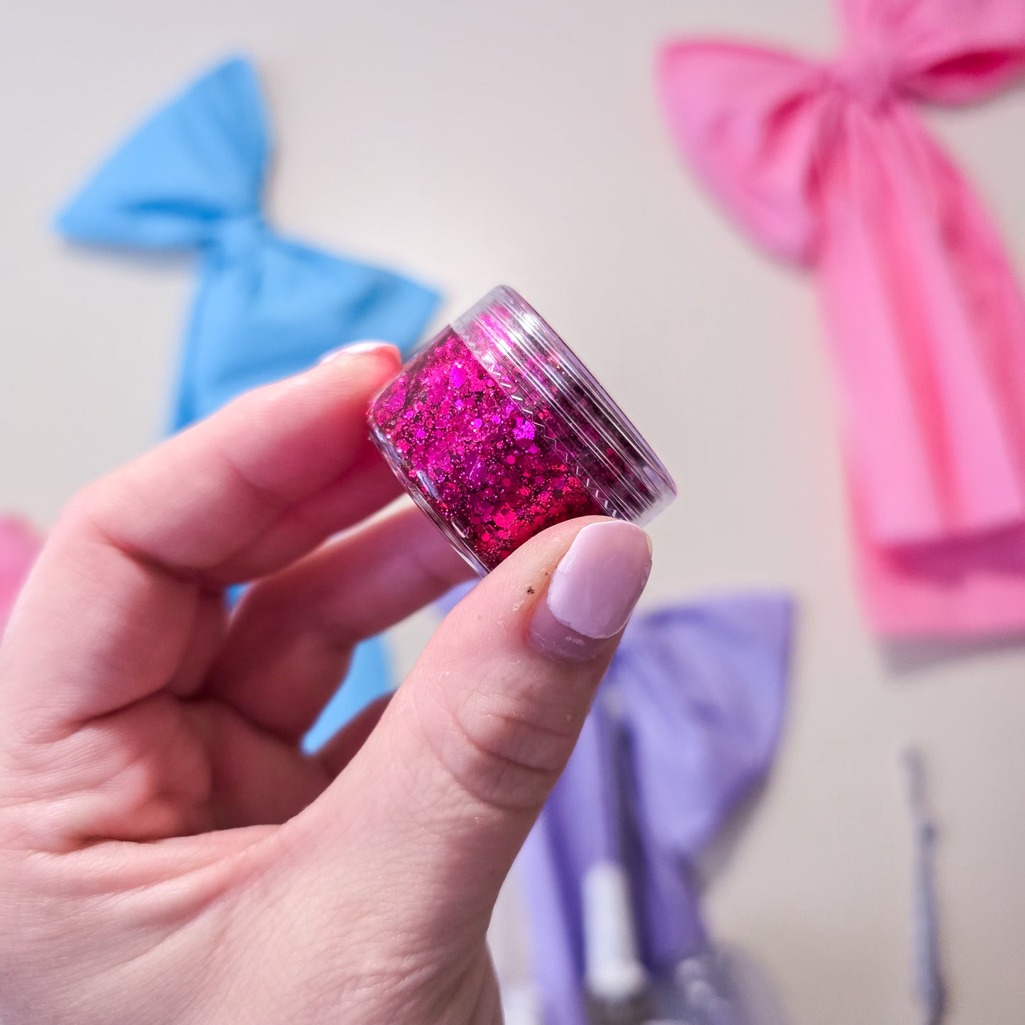 Fuchsia Hair Glitter